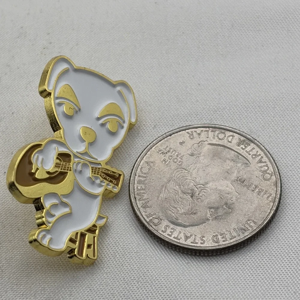 K.K. Slider Animal Crossing Singing Dog Guitar Video Game Lapel Hat Pin
